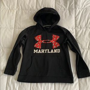 YMD Black Under Armour University of MD hoodie